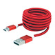 BIT FORCE presvučeni kabel USB A-MICRO USB M/M 1,5m crveni