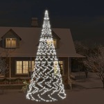 vidaXL Božićno drvce na stijegu 3000 LED žarulja hladne bijele 800 cm