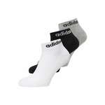 ADIDAS SPORTSWEAR Sportske čarape 'LIN' siva melange / crna / bijela