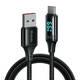 Kabel USB na USB-C Mcdodo CA-1080 sa zaslonom, 66W, 6A, 1.2m (crni)