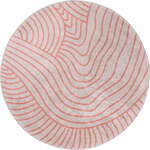 Svijetlo ružičasti/krem periv okrugao tepih ø 120 cm Yuvarlak – Vitaus