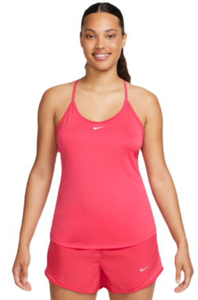 Ženska majica bez rukava Nike Dri-Fit One Elastika Standard Fit Tank - light fusion red/white