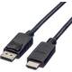 Roline DisplayPort / HDMI adapterski kabel DisplayPort utikač, HDMI A utikač 1.50 m crna 11.04.5779 sa zaštitom DisplayPort kabel