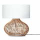 Bijela/u prirodnoj boji stolna lampa s tekstilnim sjenilom (visina 60 cm) Kalahari – Good&amp;Mojo