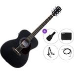 Pasadena PG-200E Premium SET Black Elektro-akustična jumbo