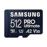 Samsung PRO Ultimate microsd kartica 512 GB Class 3 UHS-I , v30 Video Speed Class, A2 Application Performance Class uklj. USB čitač kartica