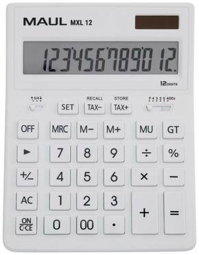 Maul MXL 12 stolni kalkulator bijela Zaslon (broj mjesta): 12 baterijski pogon