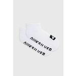 Čarape Quiksilver (3-pack) za muškarce, boja: bijela - bijela. Niske čarape iz kolekcije Quiksilver. Model izrađen od elastičnog materijala. U setu tri para.