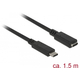 DELOCK USB 3.0 Type C produžni kabel Crna 1.5m 85534