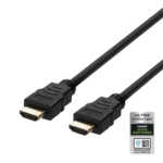 DELTACO Ultra High Speed HDMI cable, ARC, QMS, 8K in 60Hz, 4K UHD in 120Hz, 2m, black