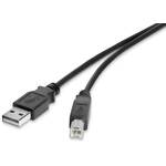 Renkforce USB kabel USB 2.0 USB-A utikač, USB-B utikač 30.00 cm crna pozlaćeni kontakti RF-4463064