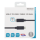 DELTACO USB-C cable, 1m, USB 3.1 Gen 2, 10 Gbps, 60W, black