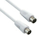 Antenski kabel koaksijalni (9,5 mm) muški - koaksijalni (9,5 mm) ženski, 2 m, 75 Ohma, bijeli