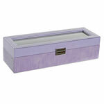 Jewelry box DKD Home Decor 8424001859894 33 x 11 x 9 cm Crystal Lilac Polyurethane