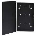 vidaXL Kutija za ključeve s magnetnom pločom crna 30 x 20 x 5,5 cm