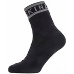 Sealskinz Waterproof Warm Weather Ankle Length Sock With Hydrostop Black/Grey S Biciklistički čarape