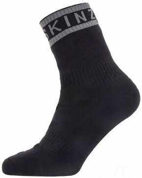 Sealskinz Waterproof Warm Weather Ankle Length Sock With Hydrostop Black/Grey S Biciklistički čarape