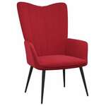 Stolica za opuštanje crvena boja vina baršunasta