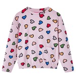 vidaXL Dječja topla majica s uzorkom srca ružičasta 92