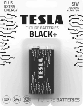 TESLA BATERIJE 9V BLACK+ (6LR61 / BLISTER FOLIJA 1 KOM)