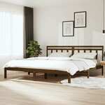 Okvir za krevet boja meda drveni 180 x 200 cm 6FT veliki bračni