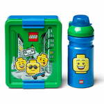 Set zeleno-plave kutije za užinu i boce za piće LEGO® Iconic