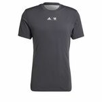 ADIDAS SPORTSWEAR Tehnička sportska majica 'New York' tamno smeđa / siva / crna / bijela