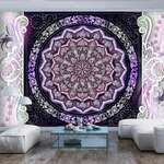 Samoljepljiva foto tapeta - Round Stained Glass (Violet) 98x70