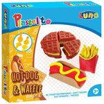 Plastelito sa kalupima od plastelina za hot-dog i vafle