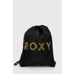 Vrećica Roxy boja: crna, s tiskom - crna. Vreća iz kolekcije Roxy. Model izrađen od tekstilnog materijala.