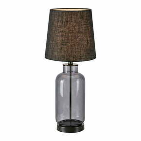 Crna stolna lampa sa sjenilom od jute (visina 60 cm) Costero – Markslöjd