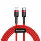 Baseus Cafule Series kabel za punjenje/podatkovni kabel USB-C na USB-C PD2.0 60W Flash 1m, crveni