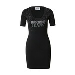 Moschino Jeans Pletena haljina crna / prozirna