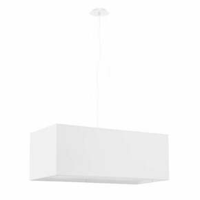 Bijela viseća svjetiljka sa staklenim sjenilom/s tekstilnim sjenilom Gryfin Bis – Nice Lamps