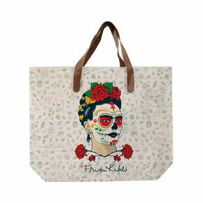 Platnena torba s naramenicom od umjetne kože Madre Selva Frida Skull