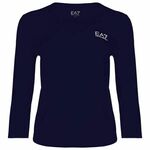 Ženska majica dugih rukava EA7 Woman Jersey T-shirt - navy bule