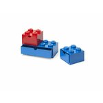 LEGO® stolne kutije s ladicom Multi-Pack 3 kom - crvena, plava