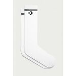 Čarape Converse boja: bijela - bijela. Duge sokne iz kolekcije Converse. Model izrađen od elastičnog materijala. U setu dva para.