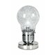 FANEUROPE I-LAMPD/LUME | Lampadina Faneurope stolna svjetiljka Luce Ambiente Design 28cm s prekidačem 1x E14 krom, prozirno
