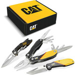 Caterpillar višenamjenski poklon set, 2 noža i kliješta CT240126