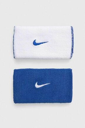 Trake za zglobove Nike 2-pack - plava. Trake za zglob iz kolekcije Nike. izrađen od tkanine s tehnologijom odvođenja vlage.