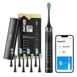 Sonic toothbrush with app, tips set and travel etui S2 (black)
