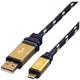 Roline USB kabel USB 2.0 USB-A utikač, USB-Micro-B utikač 0.80 m crna, zlatna sa zaštitom 11.02.8825