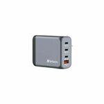 V032202 - Verbatim GNC-100 GaN Charger 4 Port 100W USB A/C - V032202 - 100w 4-in-1 Charging - Verbatim’s 100W GaN Wall Charger consolidates multiple chargers into one, combining two USB-C PD 100W ports, one USB-C PD 65W port and one USB-A QC 3.0...