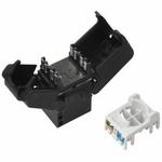 MXL-SXKJ-6-UTP-BK-SA - Solarix tool-free keystone CAT6 UTP RJ45, black - MXL-SXKJ-6-UTP-BK-SA