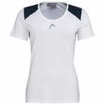 Ženska majica Head Club 22 Tech T-Shirt W - white/dark blue