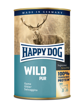 Happy Dog Wild Pur - Divljač u konzervi 24 x 400 g