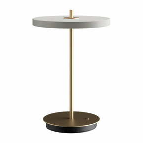 Svijetlo siva LED stolna lampa s mogućnosti zatamnjivanja s metalnim sjenilom (visina 31 cm) Asteria Move – UMAGE