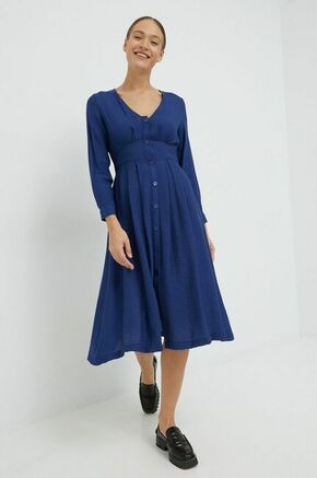 UNITED COLORS OF BENETTON Košulja haljina kraljevsko plava
