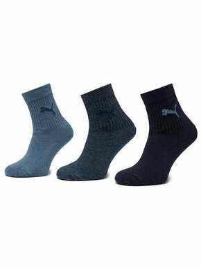 Set od 3 para dječjih visokih čarapa Puma Junior Crew Sock 3P 907958 Denim Blue 06